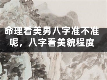 命理看美男八字准不准呢,八字看美貌程度