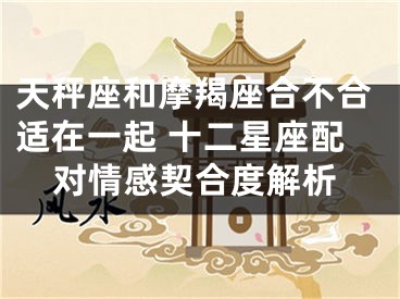 天秤座和摩羯座合不合适在一起 十二星座配对情感契合度解析