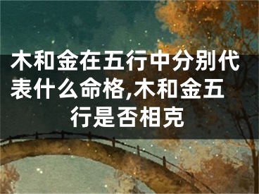 木和金在五行中分别代表什么命格,木和金五行是否相克