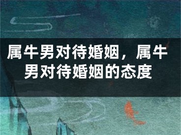属牛男对待婚姻,属牛男对待婚姻的态度