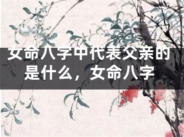 女命八字中代表父亲的是什么,女命八字