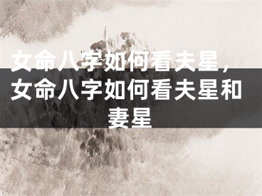 女命八字如何看夫星,女命八字如何看夫星和妻星