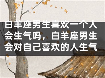 白羊座男生喜欢一个人会生气吗，白羊座男生会对自己喜欢的人生气