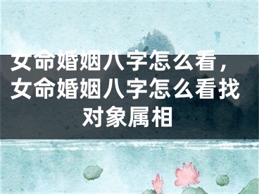 女命婚姻八字怎么看,女命婚姻八字怎么看找对象属相