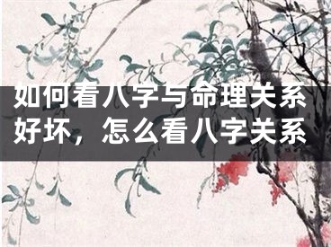 如何看八字与命理关系好坏，怎么看八字关系