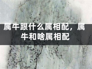 属牛跟什么属相配,属牛和啥属相配