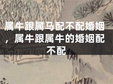 属牛跟属马配不配婚姻,属牛跟属牛的婚姻配不配