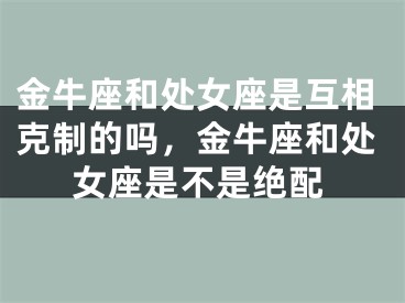 金牛座和处女座是互相克制的吗,金牛座和处女座是不是绝配