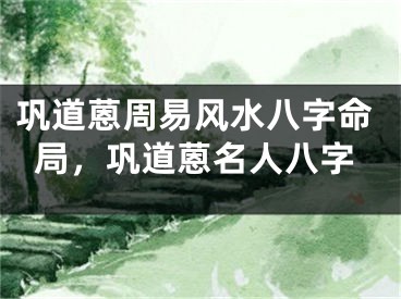 巩道蒽周易风水八字命局,巩道蒽名人八字