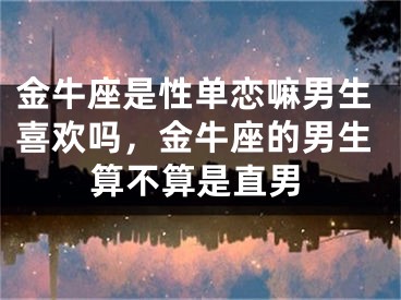 金牛座是性单恋嘛男生喜欢吗,金牛座的男生算不算是直男