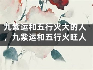 九紫运和五行火大的人,九紫运和五行火旺人