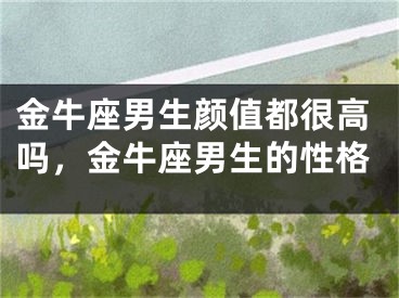 金牛座男生颜值都很高吗,金牛座男生的性格