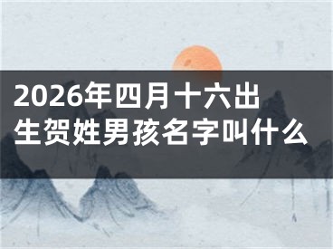 2026年四月十六出生贺姓男孩名字叫什么