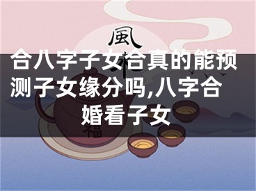 合八字子女合真的能预测子女缘分吗,八字合婚看子女