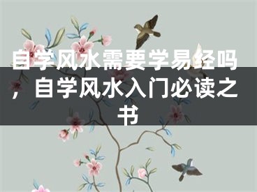 自学风水需要学易经吗,自学风水入门必读之书