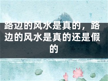 路边的风水是真的，路边的风水是真的还是假的