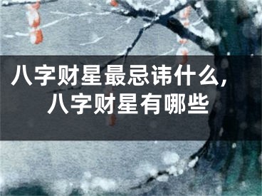 八字财星最忌讳什么,八字财星有哪些