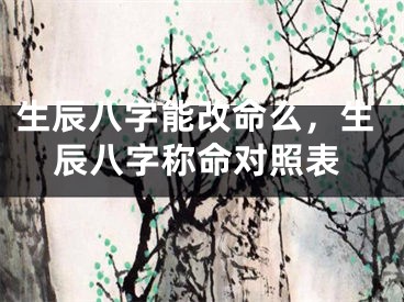 生辰八字能改命么,生辰八字称命对照表