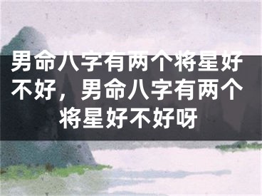 男命八字有两个将星好不好，男命八字有两个将星好不好呀