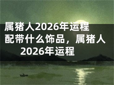 属猪人2026年运程配带什么饰品,属猪人2026年运程