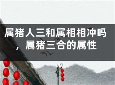 属猪人三和属相相冲吗，属猪三合的属性