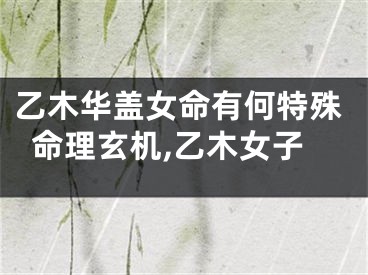 乙木华盖女命有何特殊命理玄机,乙木女子