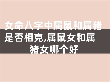 女命八字中属鼠和属猪是否相克,属鼠女和属猪女哪个好