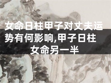 女命日柱甲子对丈夫运势有何影响,甲子日柱女命另一半