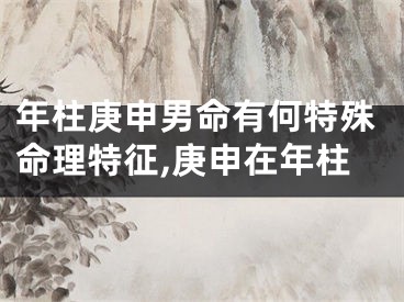年柱庚申男命有何特殊命理特征,庚申在年柱