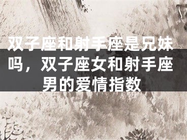 双子座和射手座是兄妹吗，双子座女和射手座男的爱情指数