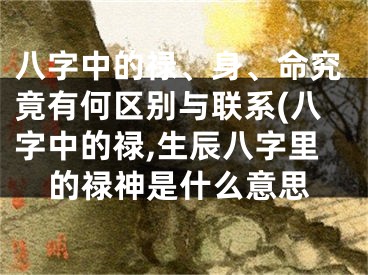 八字中的禄、身、命究竟有何区别与联系(八字中的禄,生辰八字里的禄神是什么意思