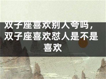 双子座喜欢别人夸吗，双子座喜欢怼人是不是喜欢