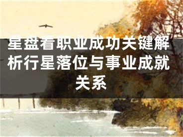 星盘看职业成功关键解析行星落位与事业成就关系