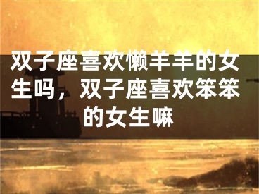 双子座喜欢懒羊羊的女生吗，双子座喜欢笨笨的女生嘛