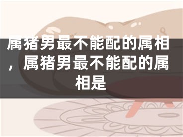 属猪男最不能配的属相,属猪男最不能配的属相是