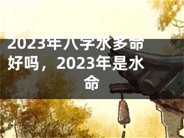 2023年八字水多命好吗，2023年是水命