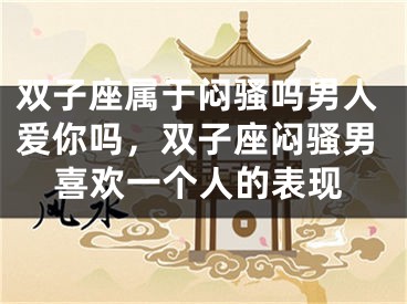 双子座属于闷骚吗男人爱你吗，双子座闷骚男喜欢一个人的表现