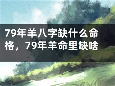 79年羊八字缺什么命格，79年羊命里缺啥
