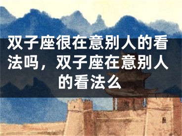 双子座很在意别人的看法吗，双子座在意别人的看法么