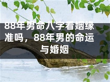 88年男命八字看姻缘准吗，88年男的命运与婚姻