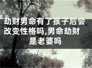 劫财男命有了孩子后会改变性格吗,男命劫财是老婆吗