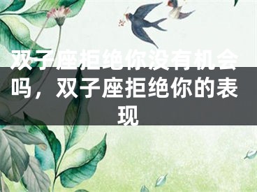 双子座拒绝你没有机会吗，双子座拒绝你的表现