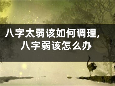 八字太弱该如何调理,八字弱该怎么办