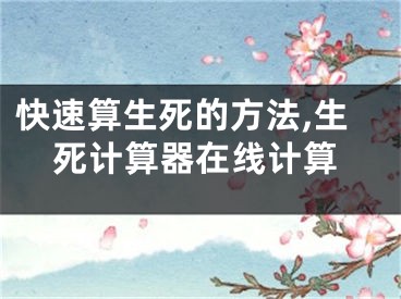 快速算生死的方法,生死计算器在线计算