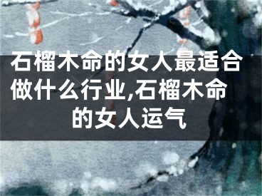 石榴木命的女人最适合做什么行业,石榴木命的女人运气
