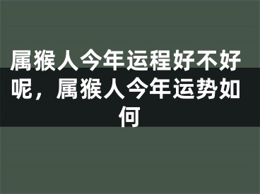 属猴人今年运程好不好呢,属猴人今年运势如何