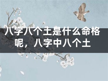 八字八个土是什么命格呢，八字中八个土