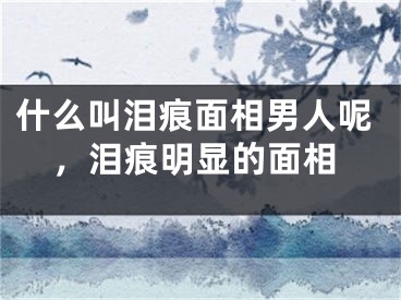 什么叫泪痕面相男人呢,泪痕明显的面相