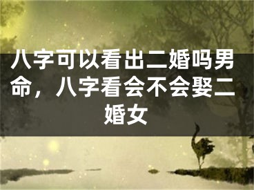 八字可以看出二婚吗男命，八字看会不会娶二婚女