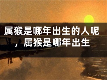 属猴是哪年出生的人呢,属猴是哪年出生